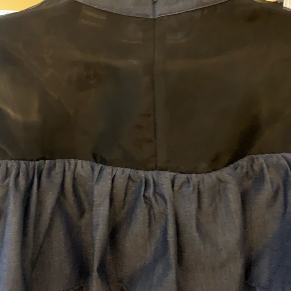 Denim ruffle top size M - Picture 4 of 5